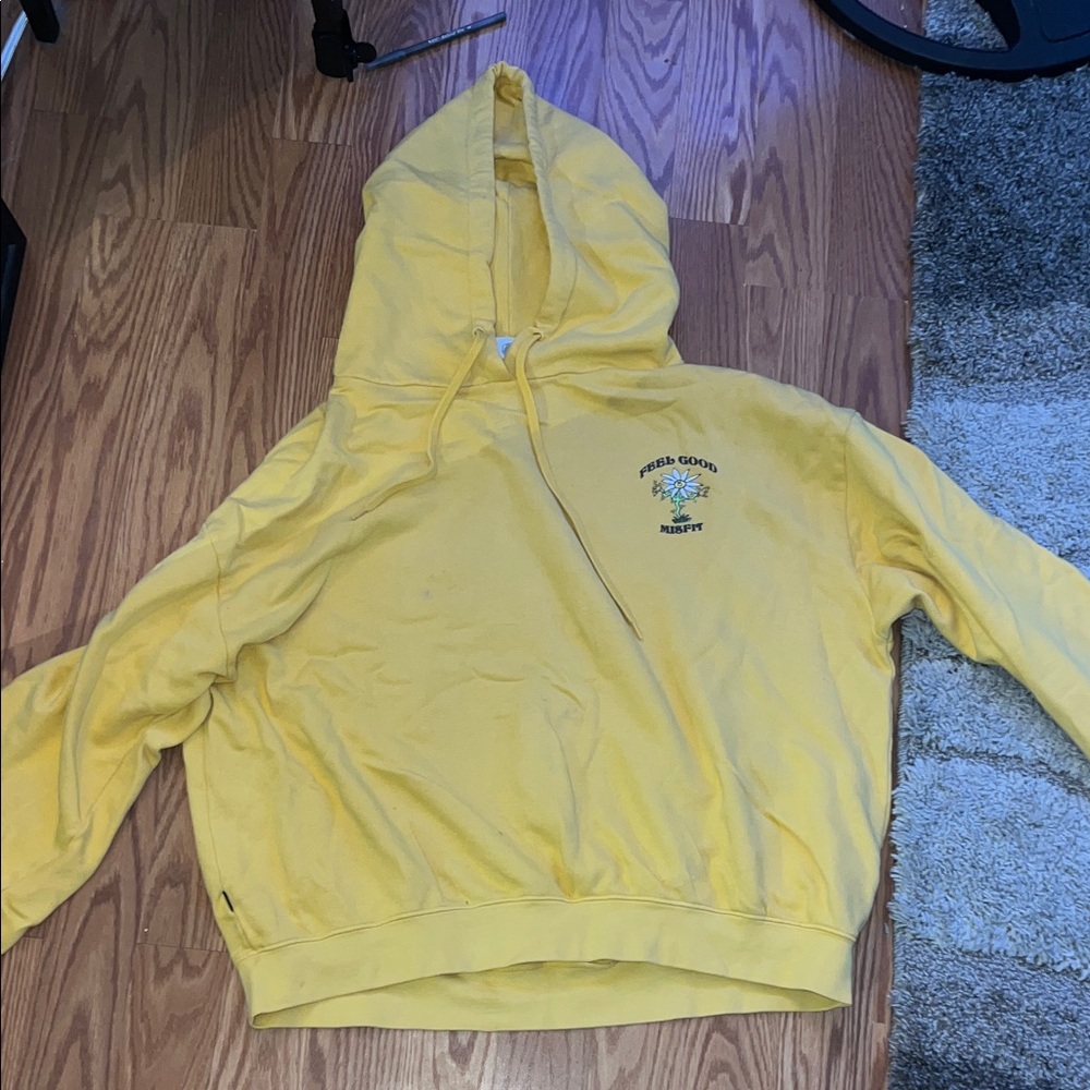 Yellow Hoodie with Graphic Print
